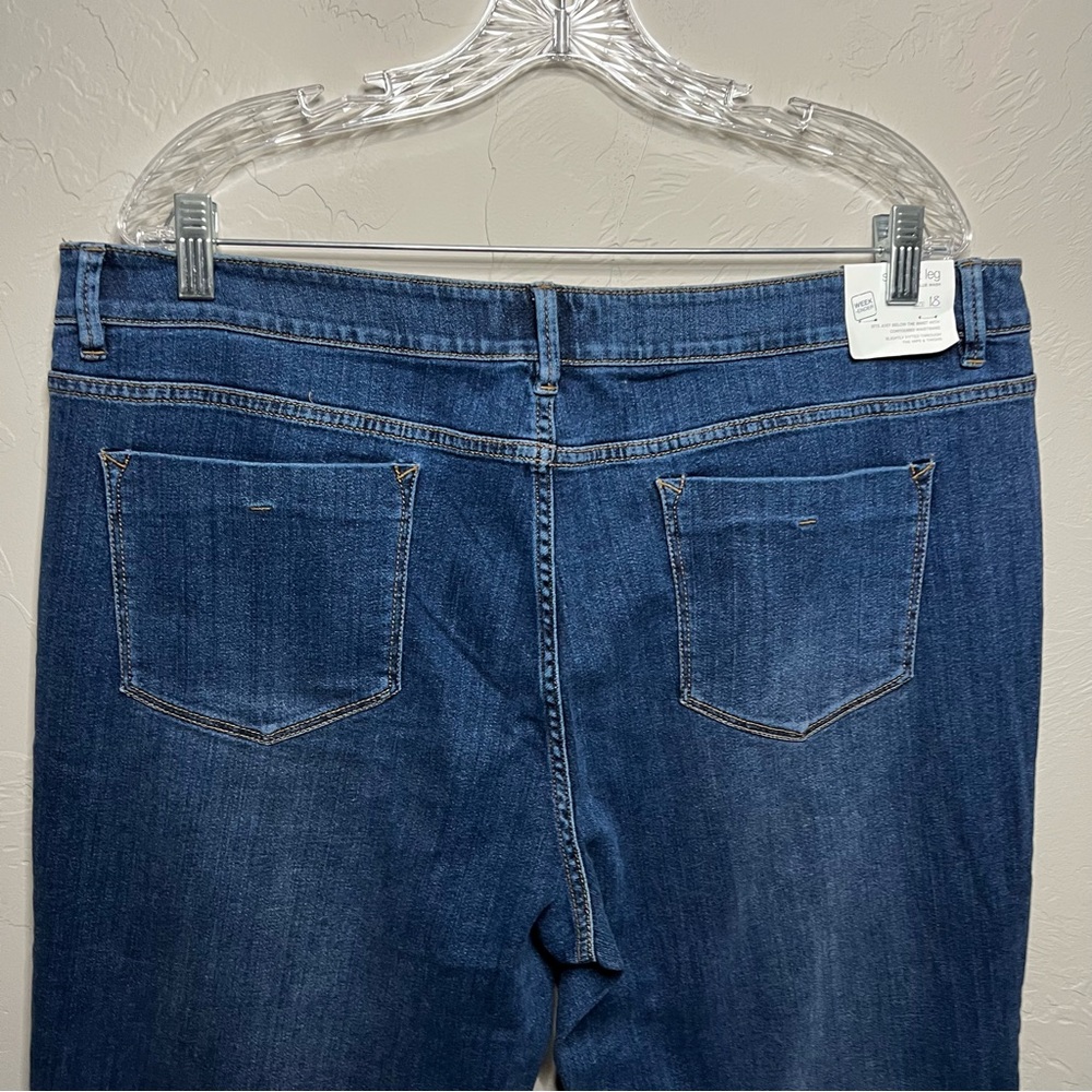 NWT J.‎ Jill The Weekender Straight Leg Dark Blue Denim Jeans - Picture 7 of 11